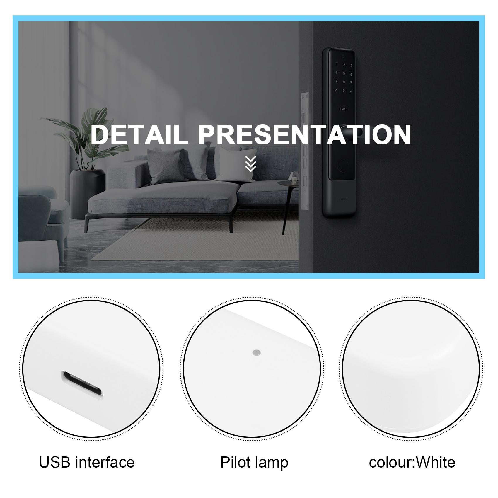 Smart Home Door Lock - Bluetooth Wifi Gateway Vingerafdruk Wachtwoord Slim
