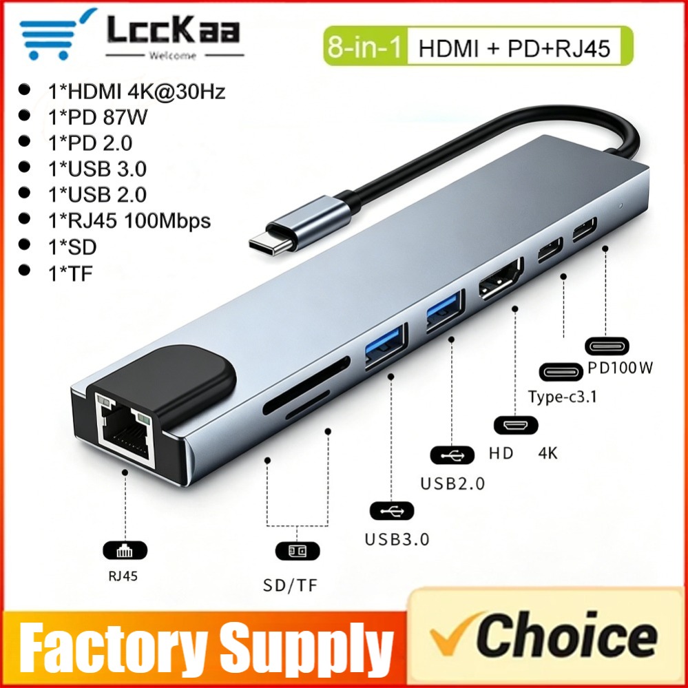Smart Home Hub 2 - 8-in-1/2 7-in-1/2 USB-C Hub Type-C 3.1