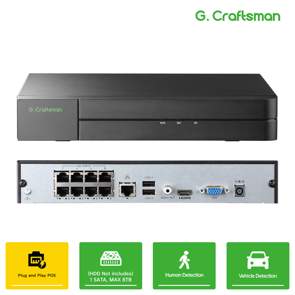 C-U, 8-kanaals POE netwerkvide - Smart Home Microsoft recensie en prijs